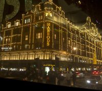 Harrods in Christmas Outfit